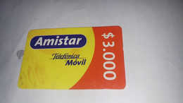 Chile-amistar-telefonica-(161)-($3.000)-(3709-2443-3558-3)-(date Not)-(look Outside)-used Card+1card Prepiad Free - Chili