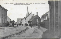 Westvleteren - Poperinghestrast En Kerk - Route De Poperinghe Et église - Poperinge