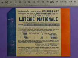 Café LABRADOR - LE HAVRE (Seine-Maritime) - Billet De Loterie Nationale - Lotterielose