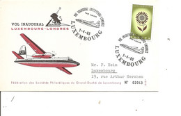 Luxembourg - Aérophilatélie ( Vol Luxembourg - Londres De 1965 à Voir) - Lettres & Documents