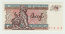 Myanmar (Burma) 5 Kyats 1997 P-70b UNC - Myanmar