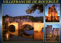 6676 VILLEFRANCHE DE ROUERGUE Le Pont Des Consuls, L'Eglise Et Place ND                    (scan Recto-verso) 12 Aveyron - Villefranche De Rouergue
