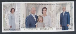 Sweden 2016 Facit # 3106-3108 (BL44). Kungliga Jubileer. MNH (**) - Unused Stamps