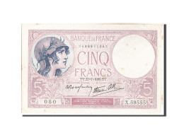 Billet, France, 5 Francs, 5 F 1917-1940 ''Violet'', 1939, 1939-07-27, TTB - 5 F 1917-1940 ''Violet''