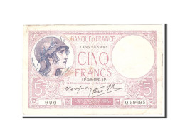 Billet, France, 5 Francs, 1939, 1939-08-03, TTB, Fayette:4.4, KM:83 - 5 F 1917-1940 ''Violet''