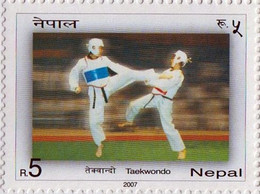 TAEKWONDO Rupees-5 STAMP 2007 NEPAL Mint/MNH - Ohne Zuordnung