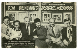Ref 1475 - 1945 USA Postcard - Tom Breneman's Breakfast In Hollywood California - Radio Show - Los Angeles