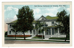 Ref 1475 - Early USA Postcard - Enid Springs Sanitorium & Hospital - Enid Oklahoma - Enid