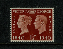 Ref 1476 - GB KGVI 1940 - 2 X Centenary MNH Stamps 1/2d & 1 1/2d - Unused Stamps