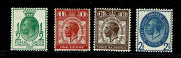 Ref 1476 - GB KGV 1929 PUC - Low Values Set Of 4 MNH Stamps - Ungebraucht