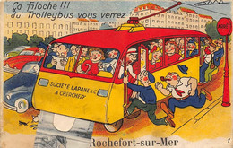 Rochefort Sur Mer       17        Carte A Système Dépliant. . Le Trolleybus  (voir Scan) - Rochefort