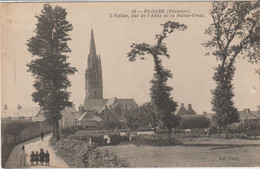 Ploaré (29 - Finistère) L'Eglise Vue De L'Allée De La Sainte Croix - Other & Unclassified
