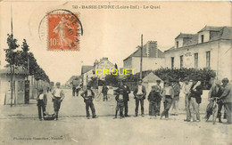 44 Basse-Indre, Le Quai, Ouvriers Et Enfants Au 1er Plan, Affranchie 1911 - Basse-Indre