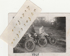93 - GAGNY  - Bois De L'Etoile - 3 Hommes Sur Des Motos De 175cc , 350cc  Et 500 Cc En 1931 ( Photo 4,5cm X 6,5 Cm ) - Places
