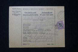 FINLANDE - Colis Postal En 1927 Pour Nummi - L 90020 - Cartas & Documentos