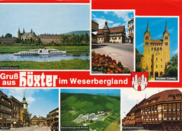 AK Höxter Im Weserbergland 1991 MBK Schloss Corvey Rathaus Kloster Corvey Markt Klinik Fachwerkhäuser - Hoexter