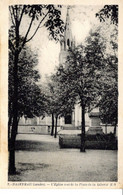 40 Landes Hagetmau Eglise Vue De La Place Liberté CPA Histoire Patrimoine Arbre 1940 Doucet Edouard - Hagetmau