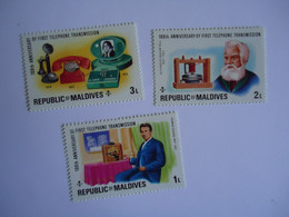 MALDIVES MNH STAMPS TELEPHONES - Maldives (1965-...)