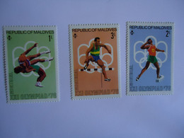 MALDIVES MNH STAMPS  OLYMPIC GAMES MONTEAL  1976 - Maldives (1965-...)