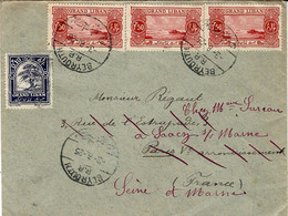 1925-enveloppe  De Beyrouth Affr. à 4,60 Piastres  Pour La France - Lettres & Documents