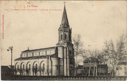 CPA SAINT-PAUL-CAP-de-JOUX L'Eglise Et La Mairie (1087606) - Saint Paul Cap De Joux