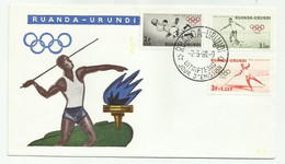 RUANDA-URUNDI . JEUX OLYMPIQUES . PRO JUVENTUTE . 02 MAI 1960 . - Storia Postale