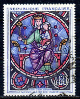 FRANCE. N°1419 Oblitéré De 1964. Vitrail De La Cathédrale De Notre-Dame De Paris. - Verres & Vitraux