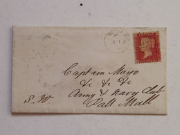 Letter + Cover One Penny 1858 - Cartas & Documentos