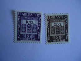 INDIA  FRANCE MNH     STAMPS  TAXE  2  SCAN - Other & Unclassified