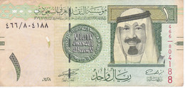 BILLETE DE ARABIA SAUDITA DE 1 RIYAL DEL AÑO 2007   (BANKNOTE) - Saudi Arabia