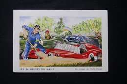 SPORTS - Carte Postale Des 24 Heures Du Mans - Illustrateur Aldé - Au Virage Du Tertre Rouge - L 90092 - Le Mans