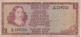 BILLETE DE SURAFRICA DE 1 RAND DE LOS AÑOS 1966-1972 (BANKNOTE) - Sudafrica