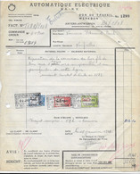 37 Verschillende Facturen 1930-1948 Met 1 Tot 6 Zegels - Documents