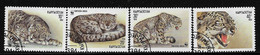 KIRGHIZSTAN - 1994 - 4 VALORI OBLITERATI - PROTEZIONE DELLA FAUNA - PANTERA - IN OTTIME CONDIZIONI. - Used Stamps