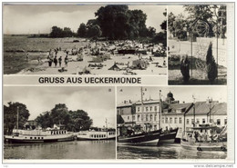 Ueckermünde - Haffbad - Fischerboote Der FPG,  Gel. DDR 1985 - Ueckermuende