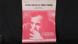 Partition Chanson Charles Aznavour - Je N'ai Pas Vu Le Temps Passer - Spartiti
