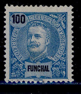 ! ! Funchal - 1897 D. Carlos 100 R - Af. 22 - MH - Funchal