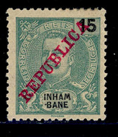 ! ! Inhambane - 1911 D. Carlos 15 R - Af. 35 - MH - Inhambane