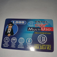 Chile-entel Ticket-multi-(187)-($1.000)-(685-409-868-714)-(30/9/2004)-(look Outside)-used Card+1card Prepiad Free - Chili