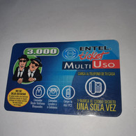 Chile-entel Ticket-multi-(188)-($3.000)-(372-526-902-540)-(30/6/2004)-(look Outside)-used Card+1card Prepiad Free - Cile