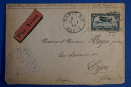 L8 MAROC BELLE LETTRE ASSEZ RARE  1924 TROUPES MAROCAINES RABAT POUR LYON FRANCE +AFFRANCH INTERESSANT - Lettres & Documents