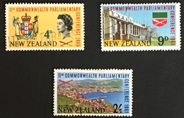 J92 – Nouvelle Zélande New Zealand (°) Obl Year 1965 YT 434 à 436 11ème Conf Parlementaire Commonwealth (10 Euros) - Usati