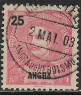 Angra – 1898 King Carlos 25 Réis Used Stamp - Angra