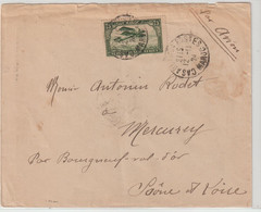 4065 Lettre MAROC MOROCCO 1924 Poste Aérienne Casablanca Pour Mercurey Par Bourgneuf Val D'or RODET - Poste Aérienne