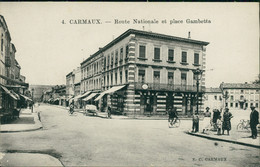 81 CARMAUX / Place Nationale Et Place Gambetta / CARTE ANIMEE - Carmaux