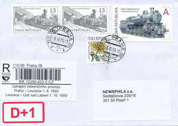 Czech Rep. / Comm. R-label (2020/48) Praha 06: 170 Years Of Railways Praha - Lovosice - Usti Nad Labem (1850) (X0378) - Lettres & Documents