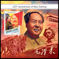 SIERRA LEONE 2018 MNH** Mao Zedong S/S - OFFICIAL ISSUE - DH1827 - Mao Tse-Tung