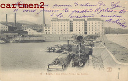 LYON GARE D'EAU A VAISE LES MOULINS PENICHE USINE 1900  MOULIN 69004 - Lyon 4