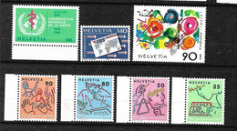 Suisse  N°1308 à 1312 Service N°467 Et 471 Neufs * * B/TB = MNH F/VF Voir Scans  - Ongebruikt