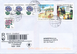 Czech Rep. / Comm. R-label (2020/43) Chotebor: 100 Years Of Scouting In Chotebor 1920-2020 (X0428) - Lettres & Documents